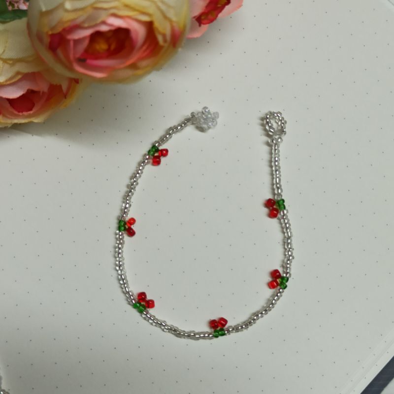 Vòng tay hạt cườm cherry