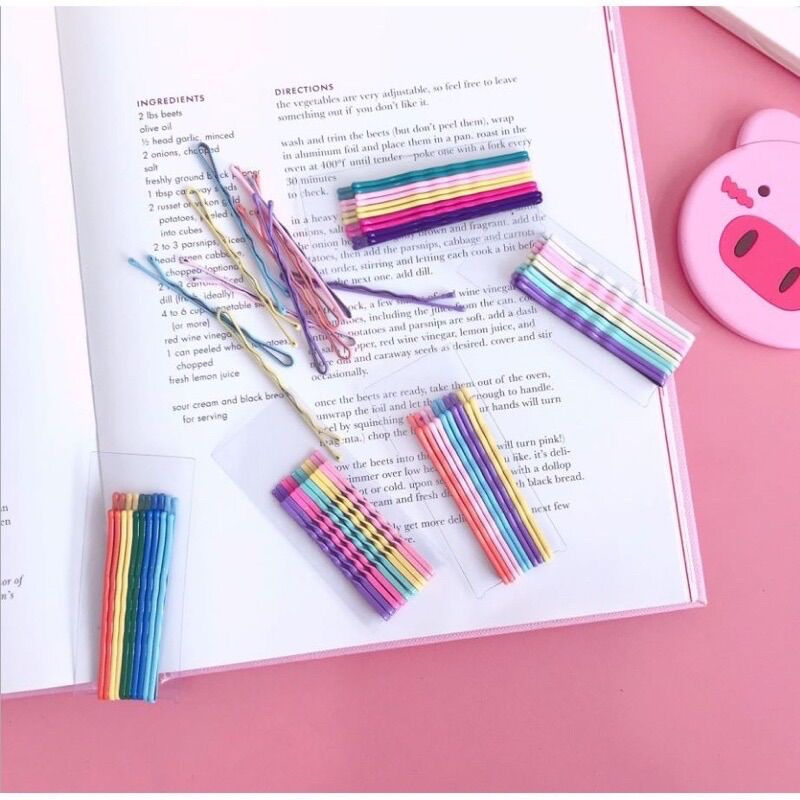 Set 10 kẹp tăm sắc màu hàn quốc
