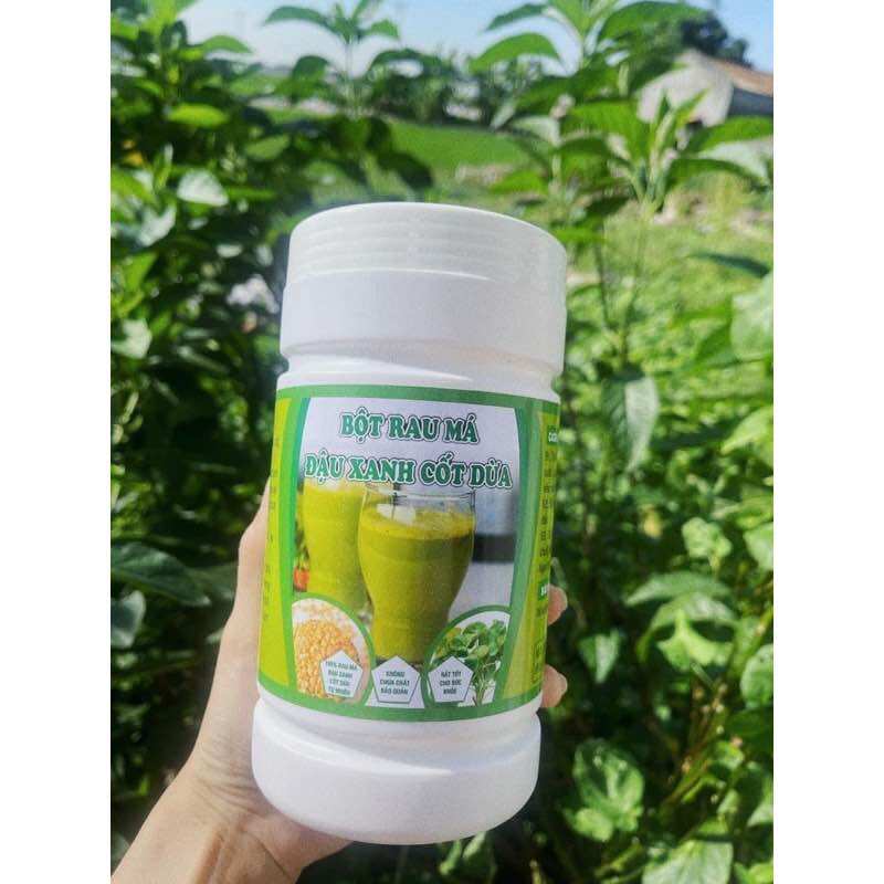 Bột đậu xanh rau má cốt dừa hộp 500g