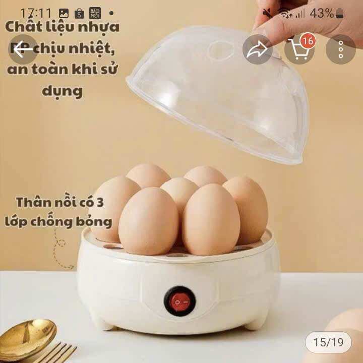 Nồi Hấp Trứng Mini Đa Chức Năng Máy Làm Bữa Sáng Hai Lớp Sử Dụng Tại Nhà Nồi Hấp Nhỏ Chống Khô Có Chức Năng Ngắt Điện Tự Động