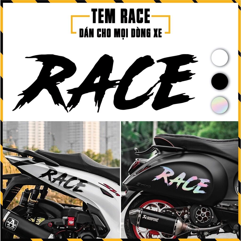 Tem RACE dán xe delcan cao cấp