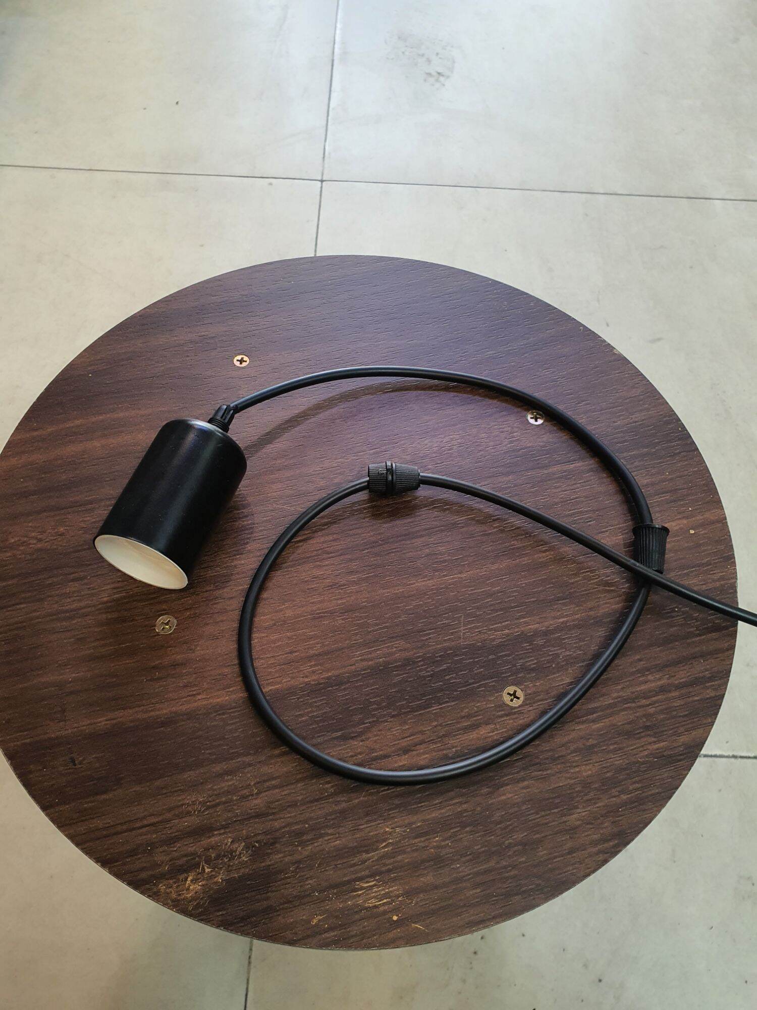 Bộ đui dây thả đen e27 2 lớp