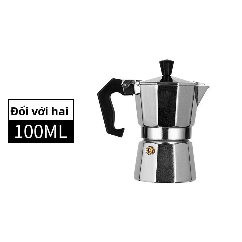 Nhôm Moka Pot Espresso Percolator 150/300/600ML Với Bếp Điện Bếp Top Máy Pha Cà Phê Ấm Siêu Tốc Inox