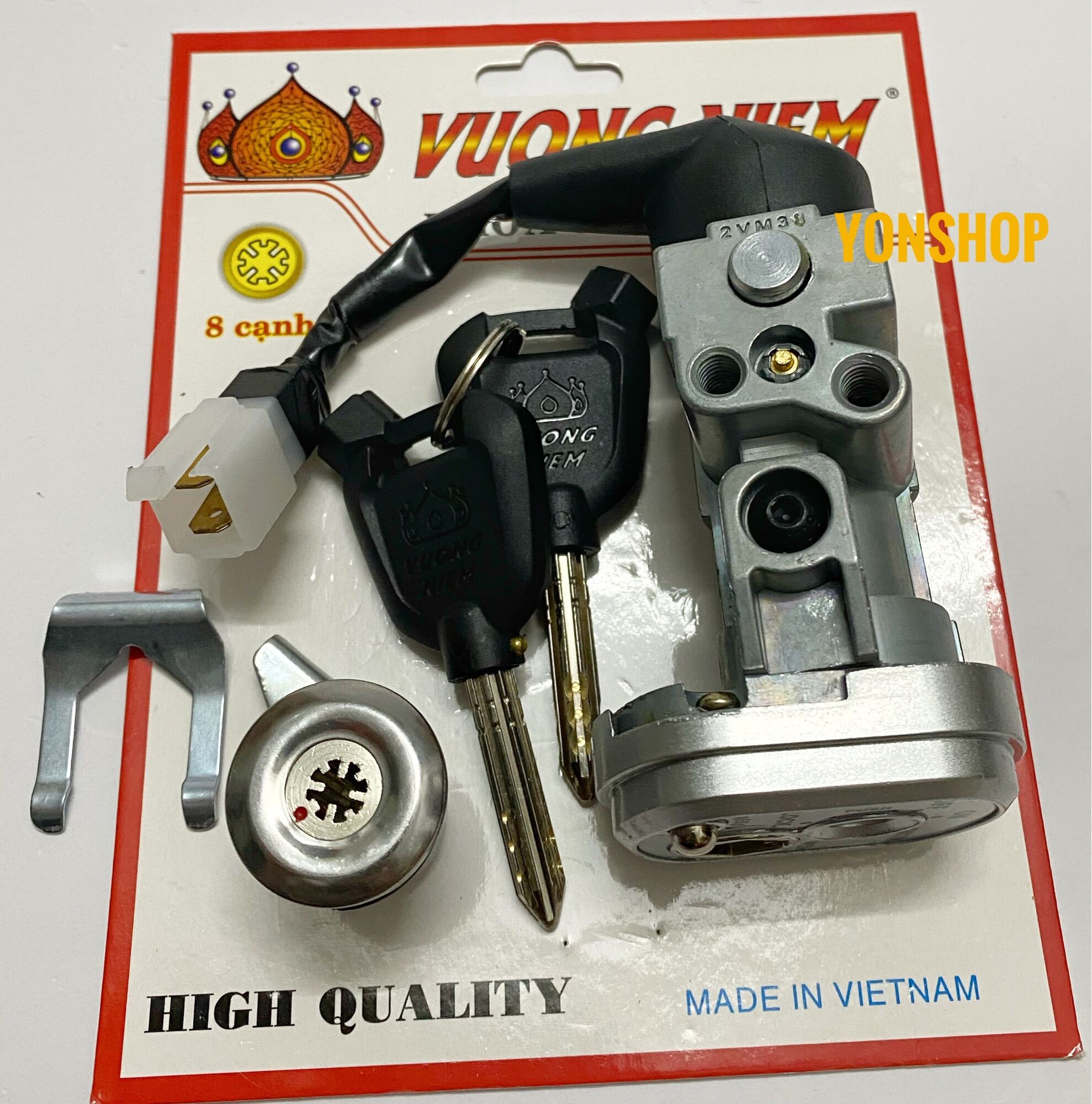 Bộ Ổ Khoá Xe Wave S110 Chìa 8 Cạnh Chống Trộm Hàng Cao Cấp Chính Hãng VƯƠNG NIỆM