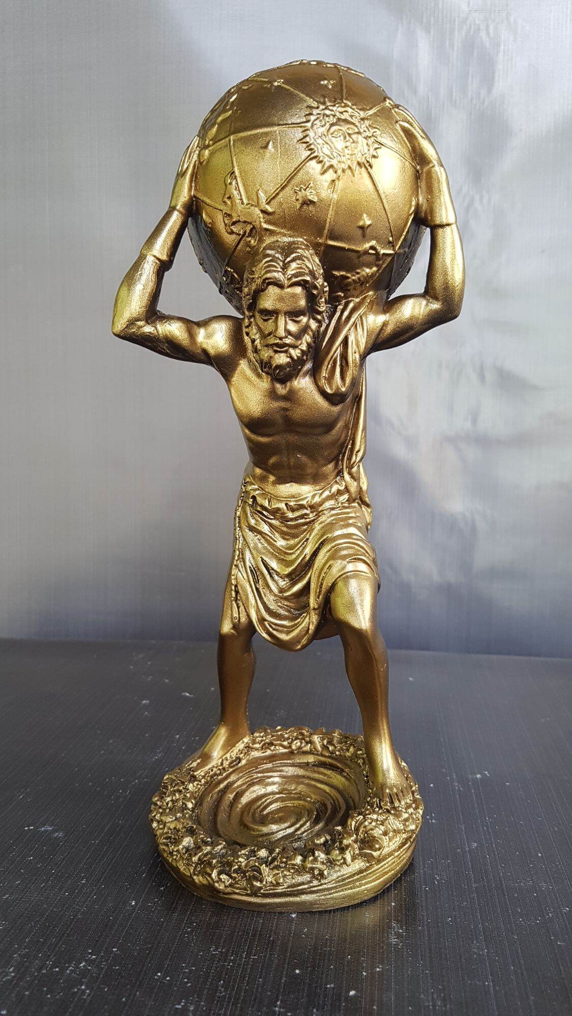 Tượng trang trí, Hy Lạp. Titan Atlas thế giới mang theo bản đồ.  Dùng trang trí hoặc làm quà tặng ,c