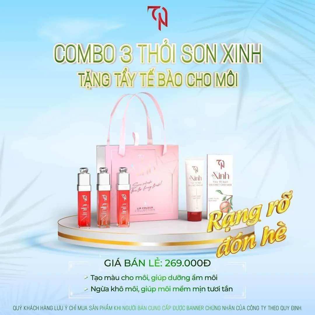 Combo Son Xinh x3 kèm tẩy tbc môi
