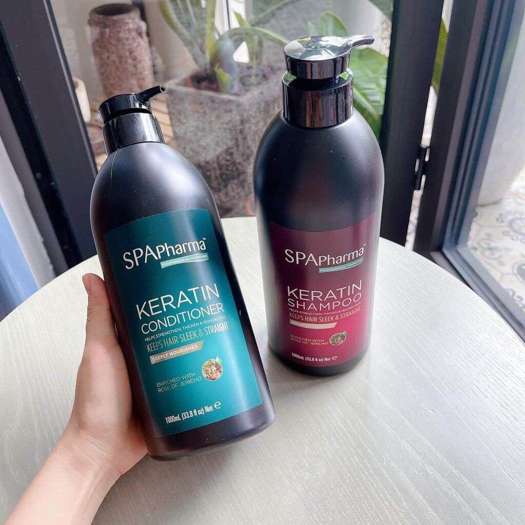 Cặp Dầu Gội & Xả SpaPharma KERATIN Pháp