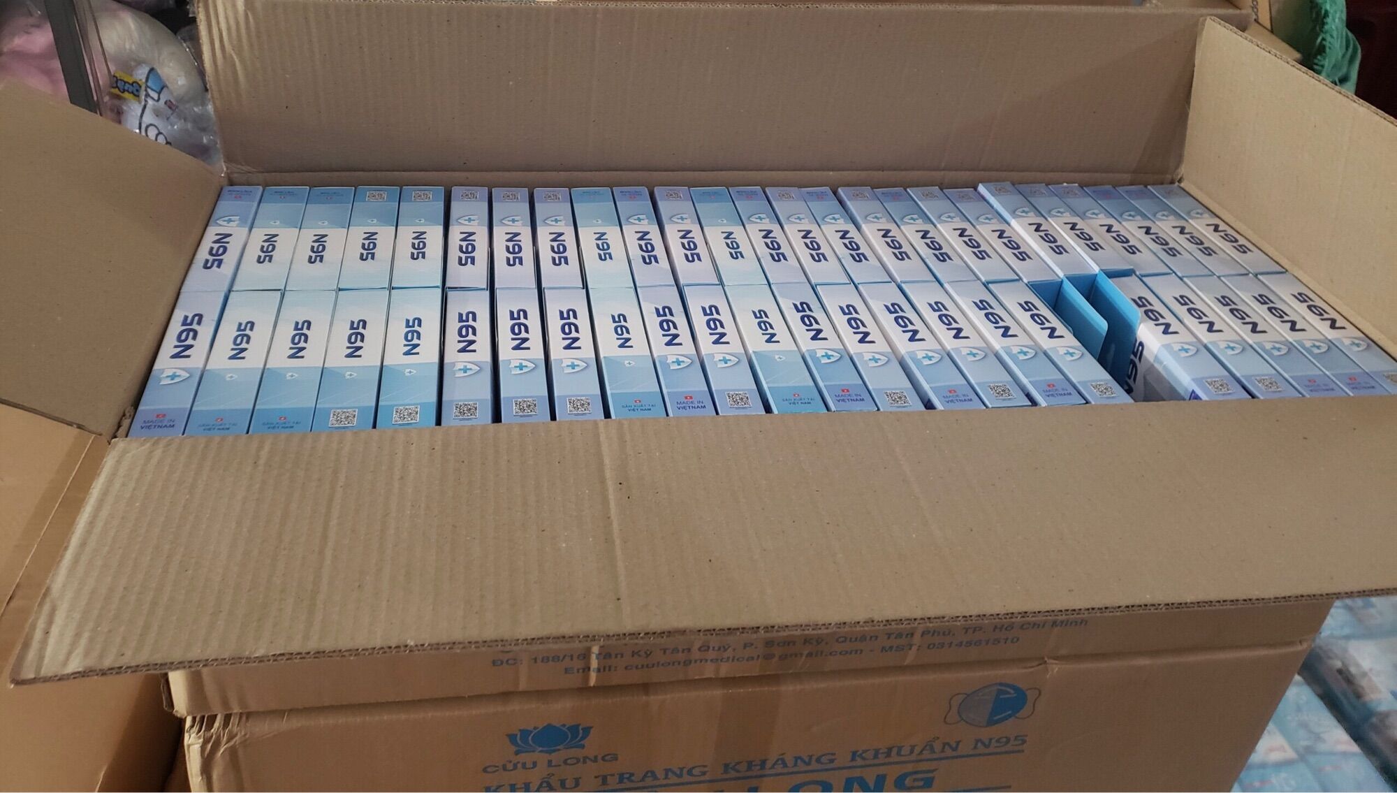 1 hộp Khẩu trang N95 (6 lớp) Cửu Long (10cái/1 hộp)