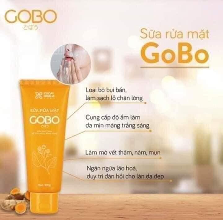 [TẶNG XỊT CHỐNG NẮNG BƠ NGHỆ 220k] Sữa rửa mặt GOBO thảo dược thiên nhiên