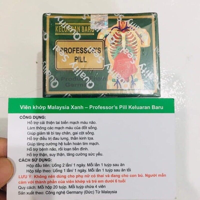 Viên Uống Xương Khớp Malaysia Xanh Professiors Pill Keluaran Baru