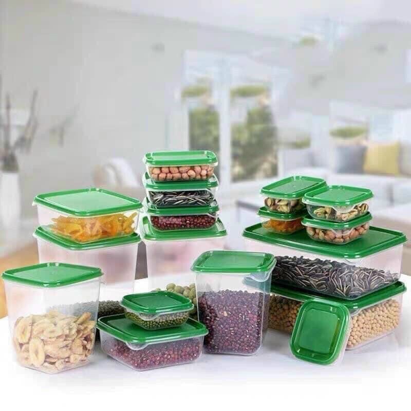 Bộ hộp thực phầm đựng thức ăn trong tủ lạnh 17 món siêu tiết kiệm