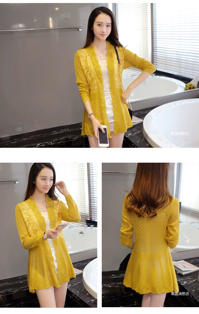 Áo Khoác len Cardigan Dáng Dài dễ thương- K2