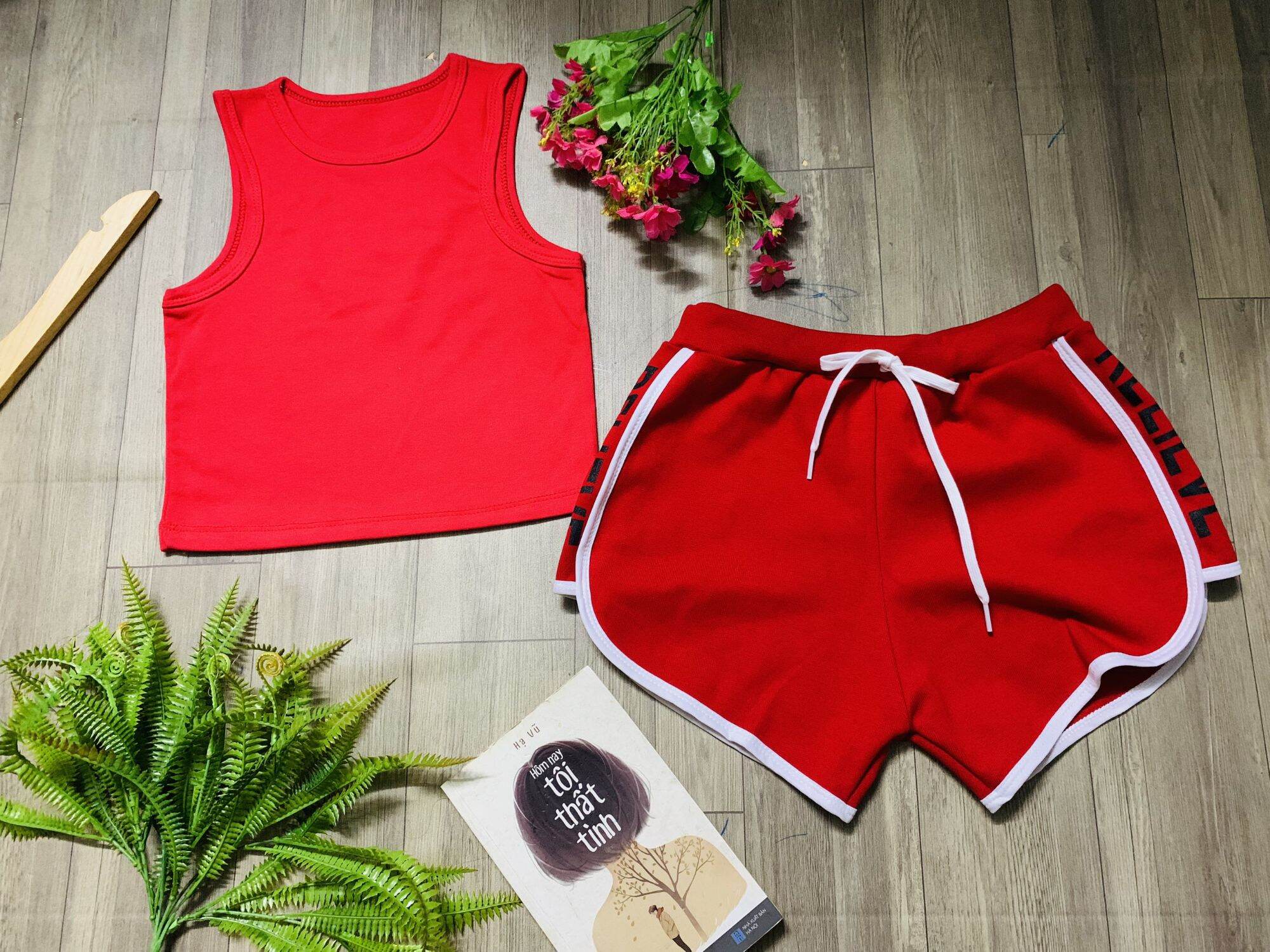 sét bộ áo ba lỗ + quần short
