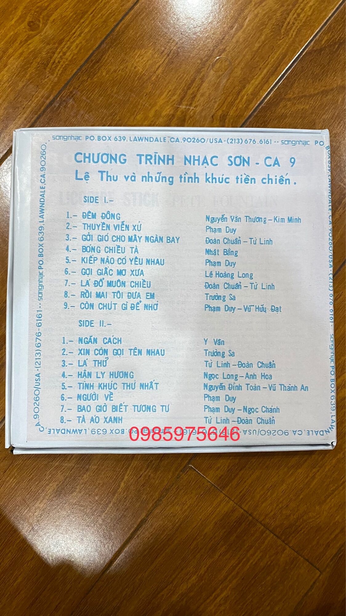 Băng cối SƠN CA 9 pre 1975