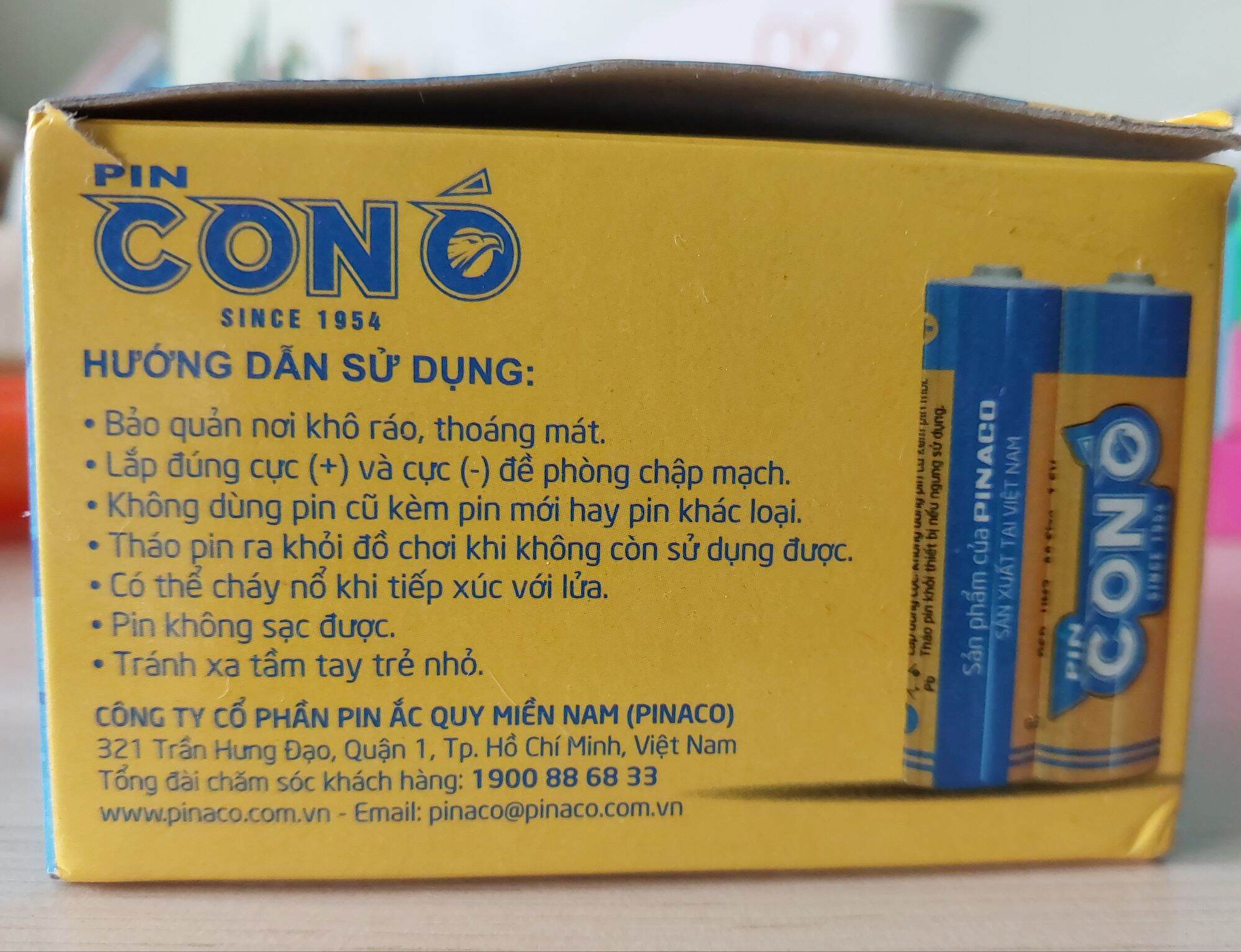 2 vỉ 12 viên pin tiểu AA 1.5V hiệu Con Ó