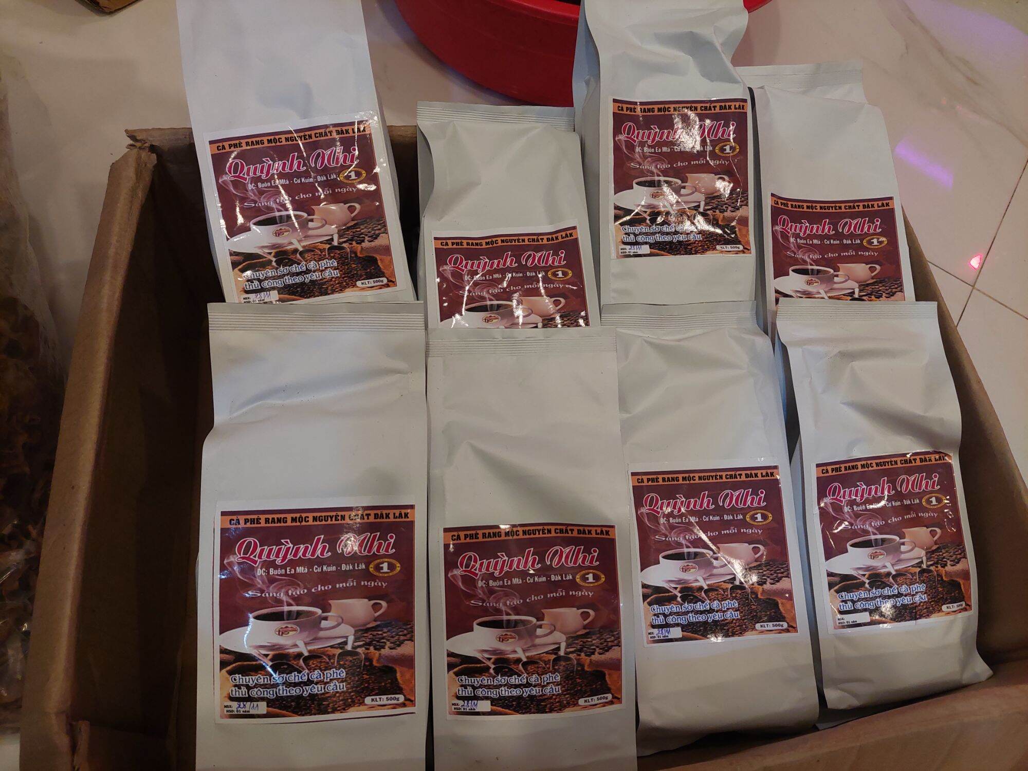 Cafe rang mộc nguyên chất Daklak(bịch 500gr)