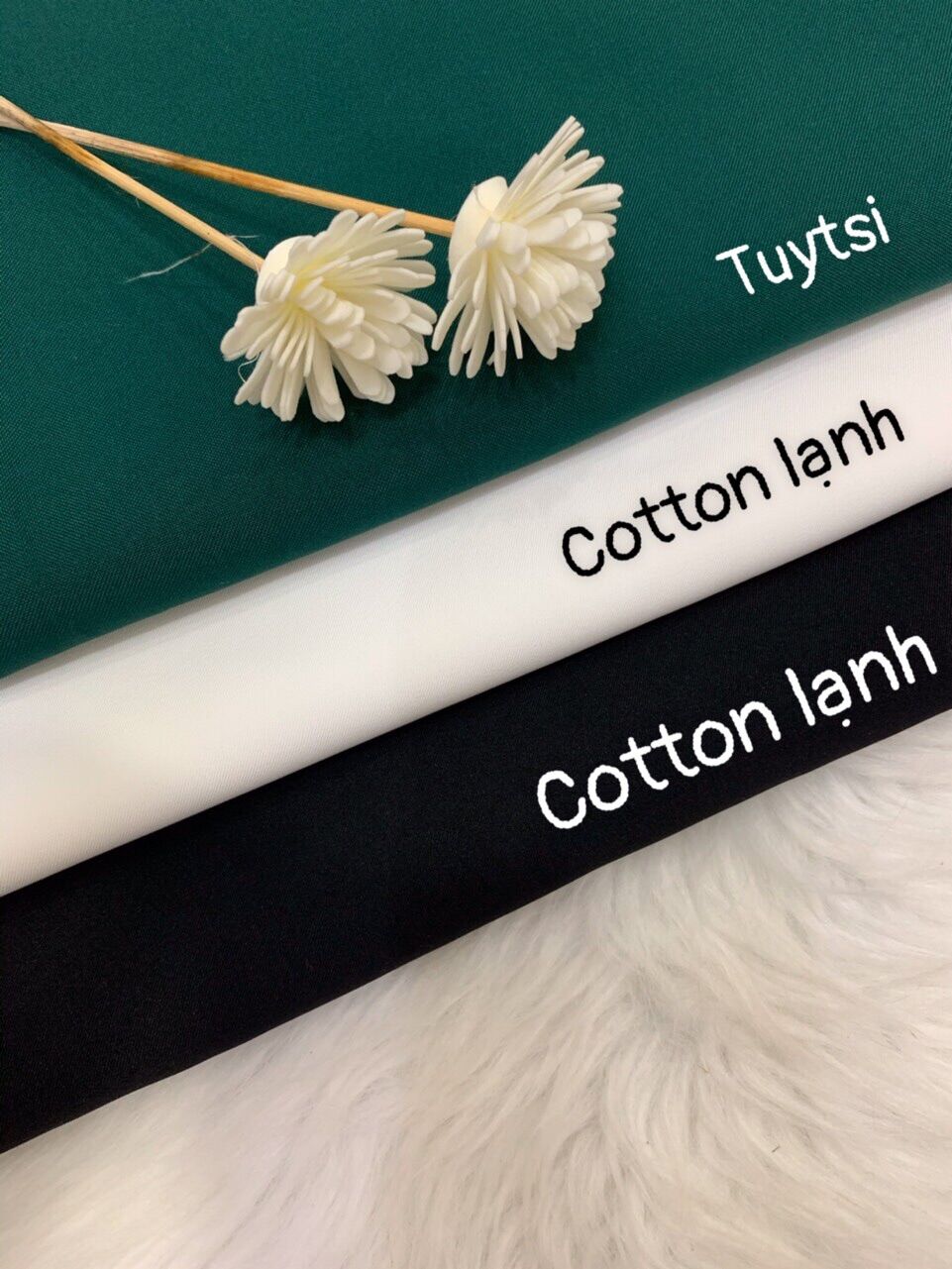 Vải cotton lạnh, vải tuytsi mềm rũ may đầm váy, quần tây ống suông và vest blazer, mềm mịn ít giãn vải trơn nhiều màu dày dặn khổ 1m5 - Vải Vũ Gia