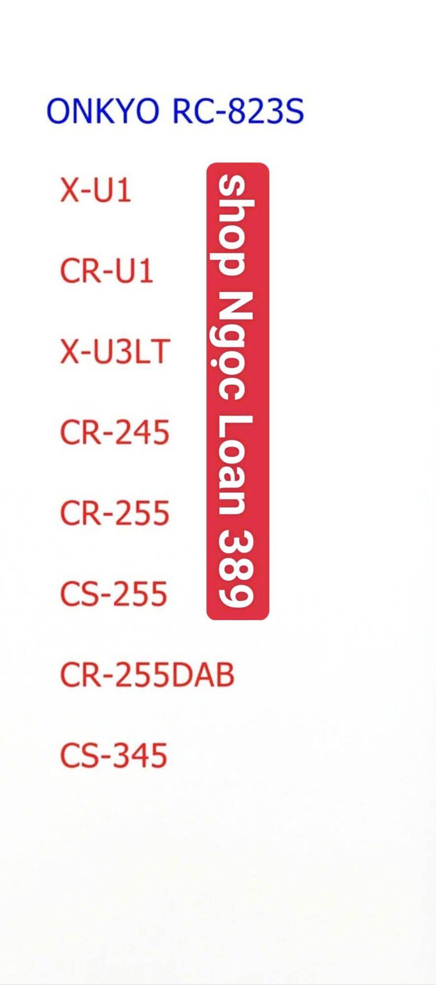 Khiển lệnh học Rc 823s dòng dàn onkyo: X-U1. CR-U1. X-U3LT. CR-245. CR-255. CR-255DAB. CS 345