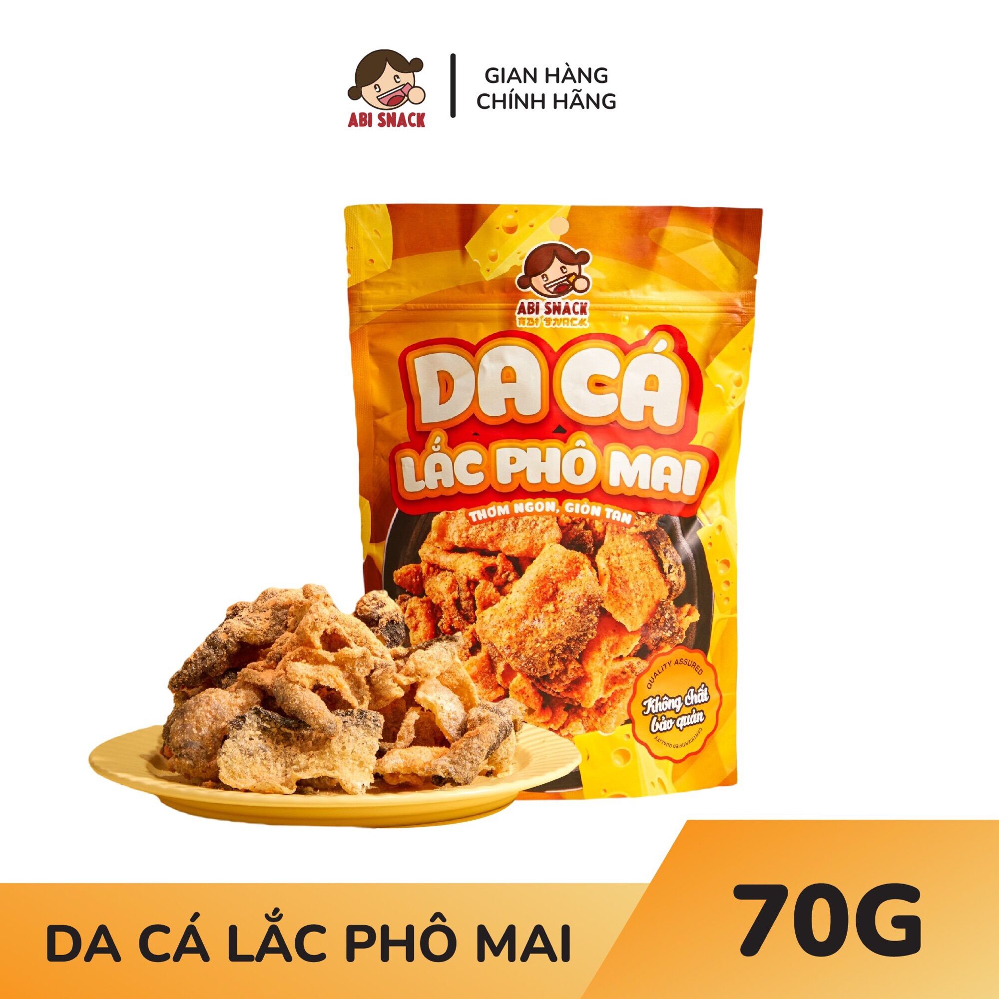Snack Da Cá Lắc Phô Mai – Abi Snack – 70gram