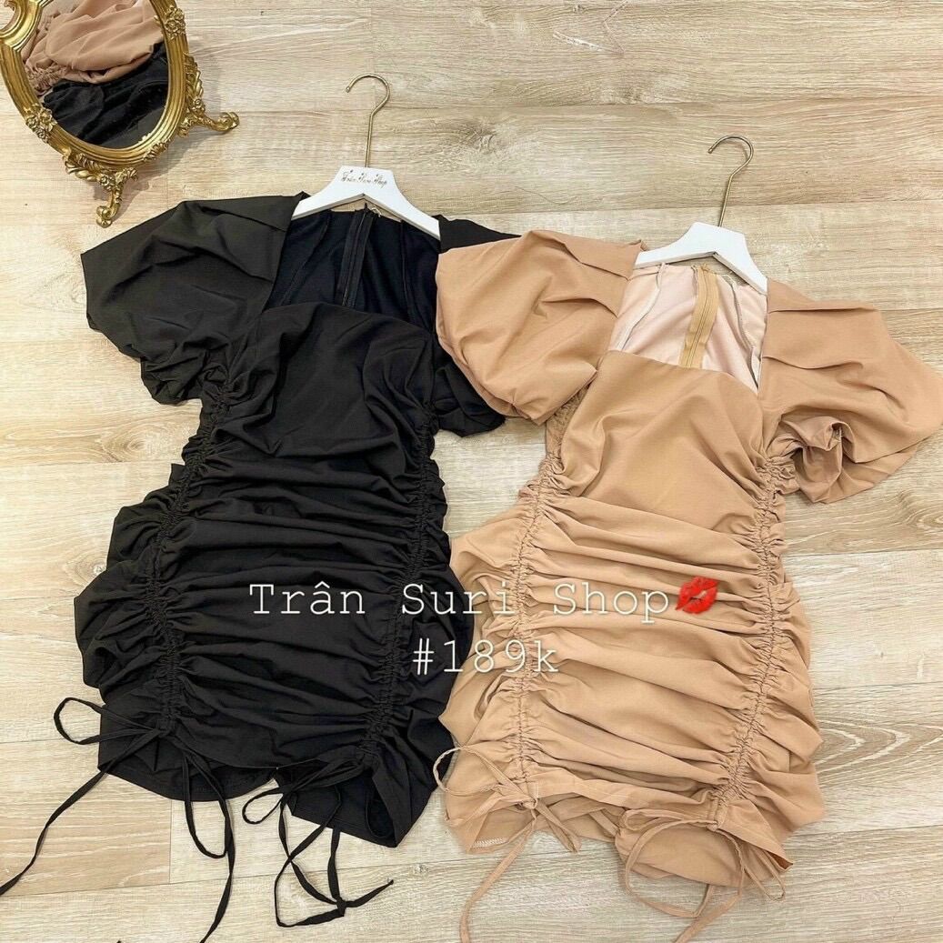 Đầm dự tiệc rút bên sang chảnh BG