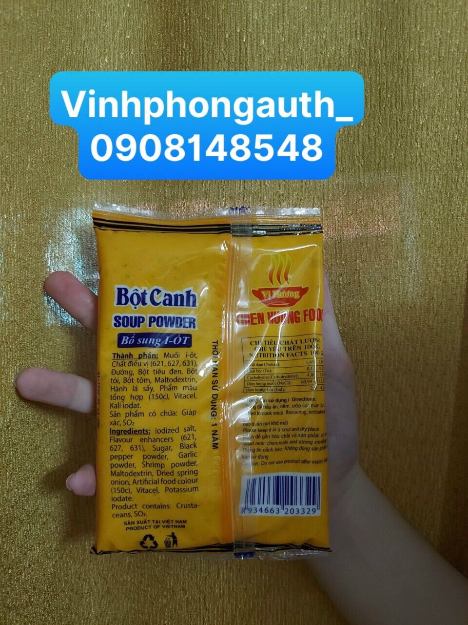 Combo 5 gói bột canh vàng Thiên Hương 195gr