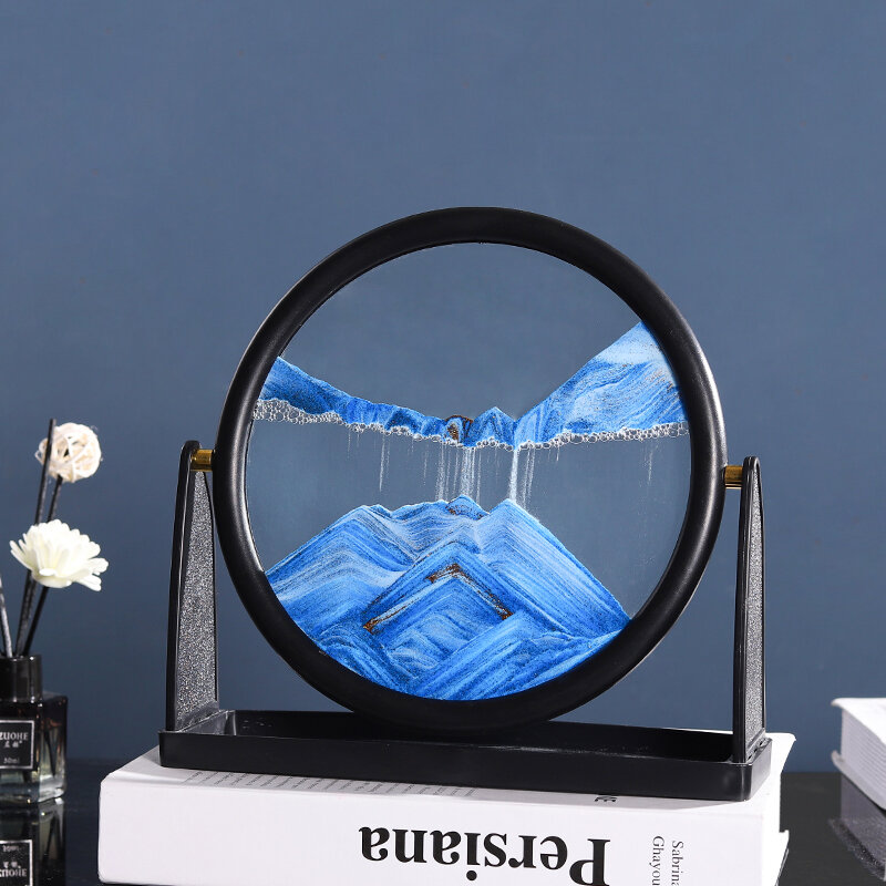 Tranh Cát Chảy Giải Tỏa Áp Lực Đồ Trang Trí Sáng Tạo Đồng Hồ Cát Hơi Xa Xỉ Mặt Bàn Văn Phòng Đồ Trang Trí Thủy Tinh Trong Nhà Phòng Khách Món Quà Nhỏ