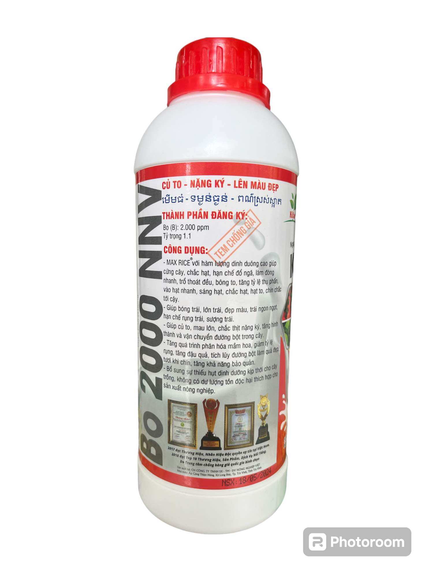 Phân bón KALI BO SỮA chai 1000ml