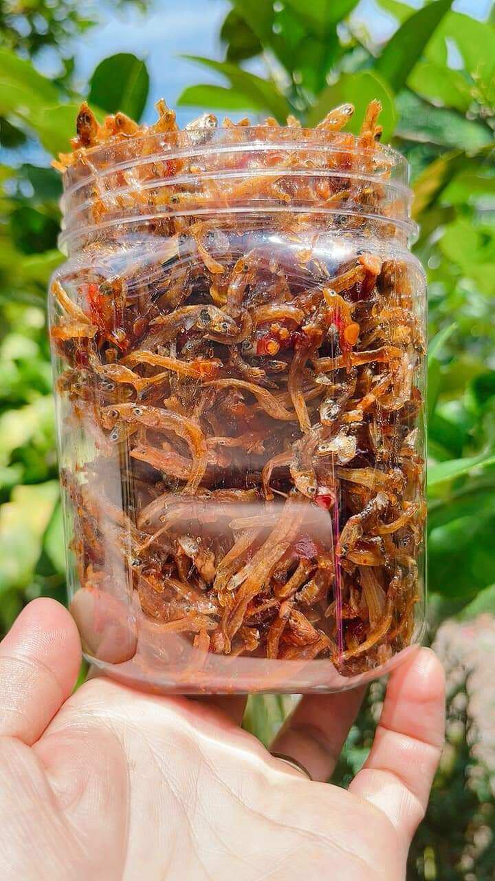 100gr cá cơm rim tỏi ớt