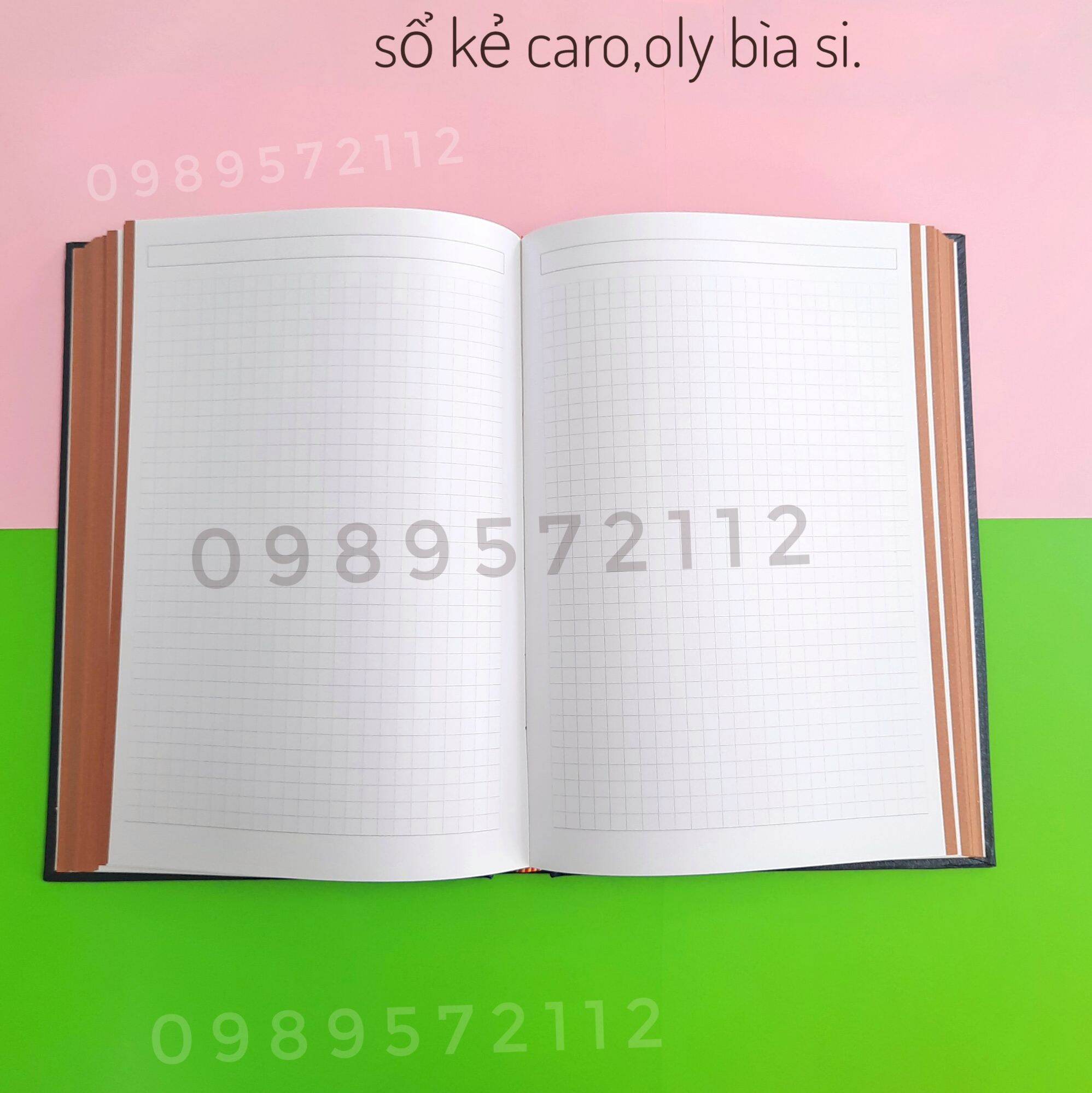 Sổ kẻ caro,oly bìa si cứng A5.