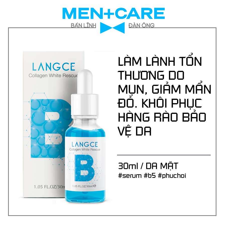 LANGCE COLLAGEN SERUM "B" HỒI SINH, TRẺ HÓA LÀN DA BỊ TỔN THƯƠNG 30ML CHO NAM