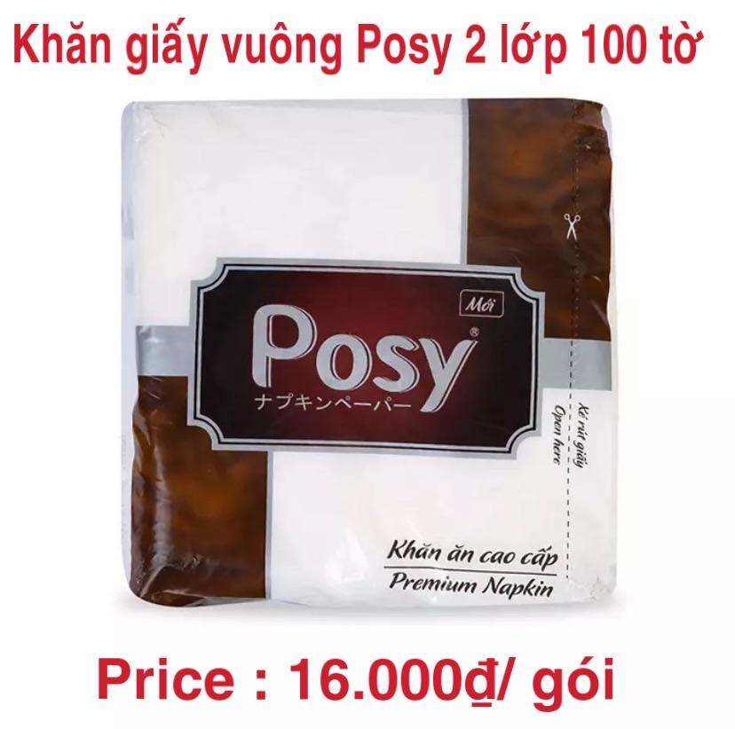 Khăn giấy vuông 2 lớp cao cấp POSY