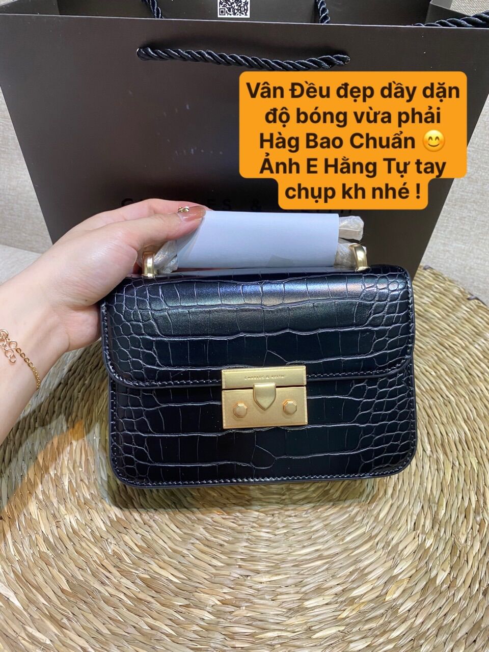 Túi chữ C chuẩn xuất size mini 18cm