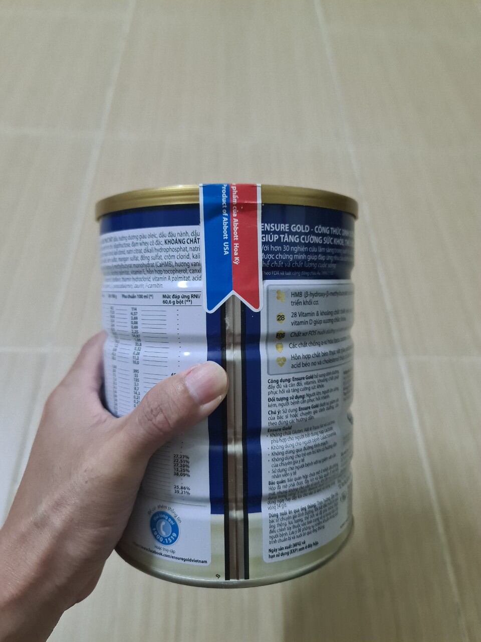 [Mẫu mới] [HSD T3/2026] Sữa bột ensure gold  hương Vani 800