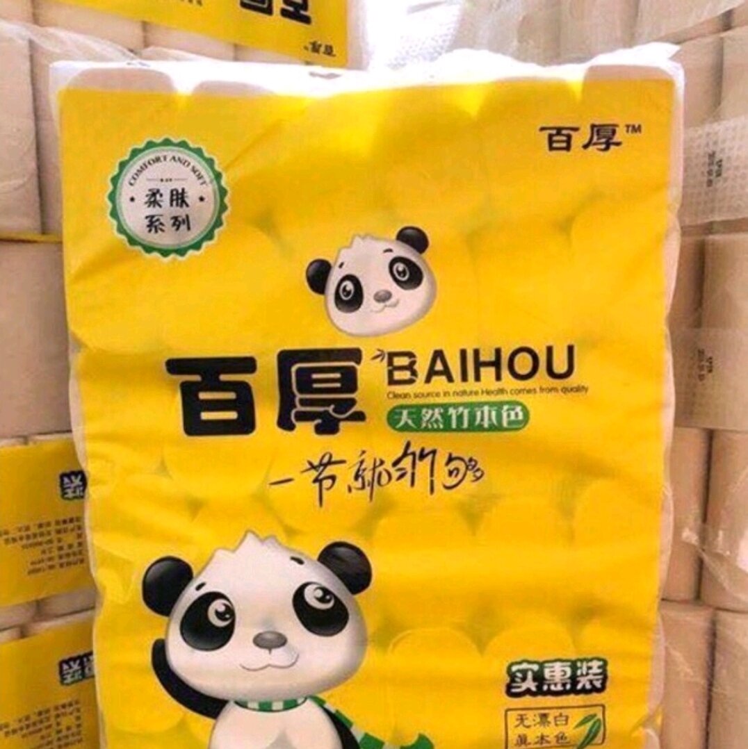 Giấy vệ sinh gấu trúc baihou ,siêu dai mềm mịn và tiết kiệm