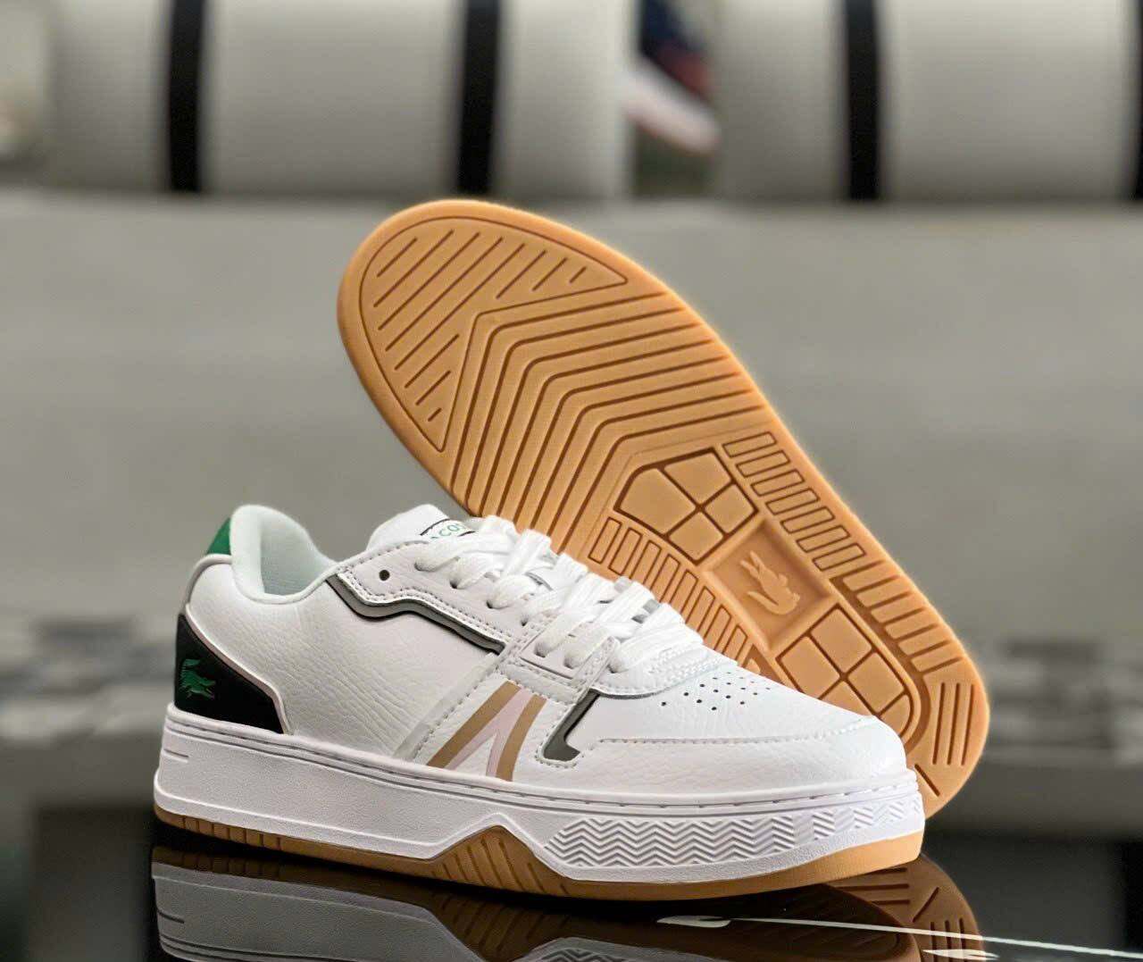 BiG SALE [ Ảnh Thật ] Giày Thể Thao Nam Lacoste L001 Leather Trainers Sneakers Chính Hãng