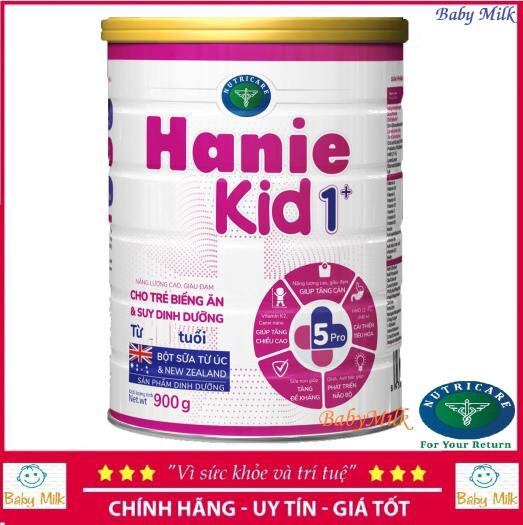 Sữa Hanie Kid 1+ loại 900g Date luôn mới