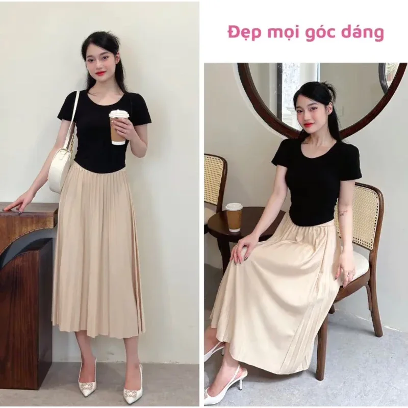 Áo kiểu nữ xinh cổ tròn vạt bầu, áo thun nữ