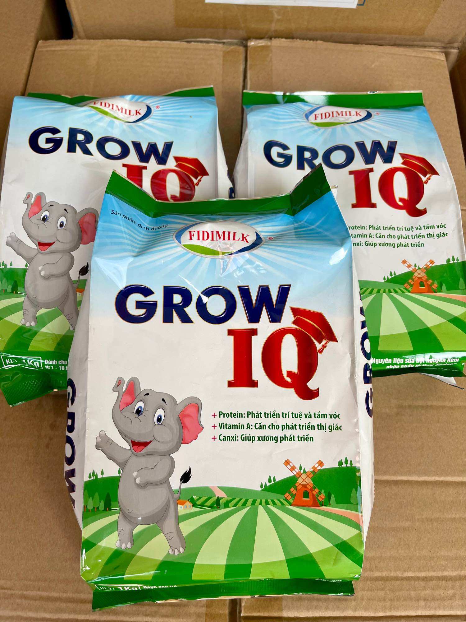 Combo 3 túi sữa túi grow lq 1kg giúp bé phát triển chiều cao