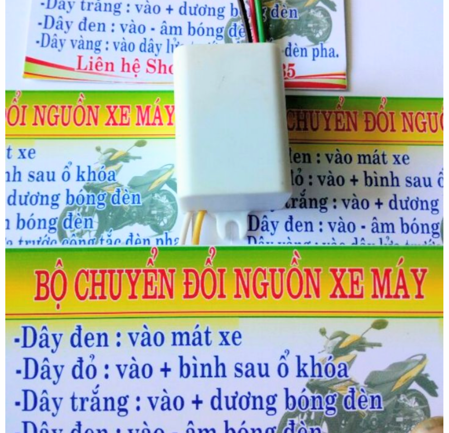 Bộ chuyển đổi nguồn điện máy xe máy sang điện dc12v sử dụng cho đèn led chạy điện dc12v hàng chuẩn