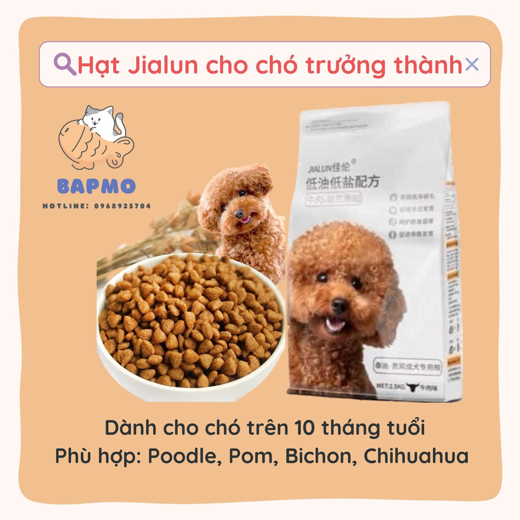 Hạt JIALUN Dành Cho Chó Poodle Trưởng Thành - Hạt JIALUN CHO CHÓ POODLE