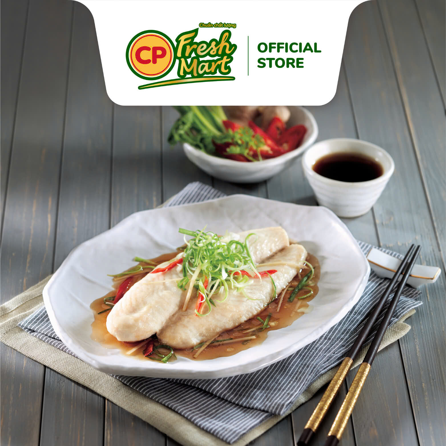 Cá Basa Phi Lê CP Đông Lạnh Gói 1KG - Ngon Tiện Lợi - Mâm Cơm Đủ Chất - CP Fresh Mart