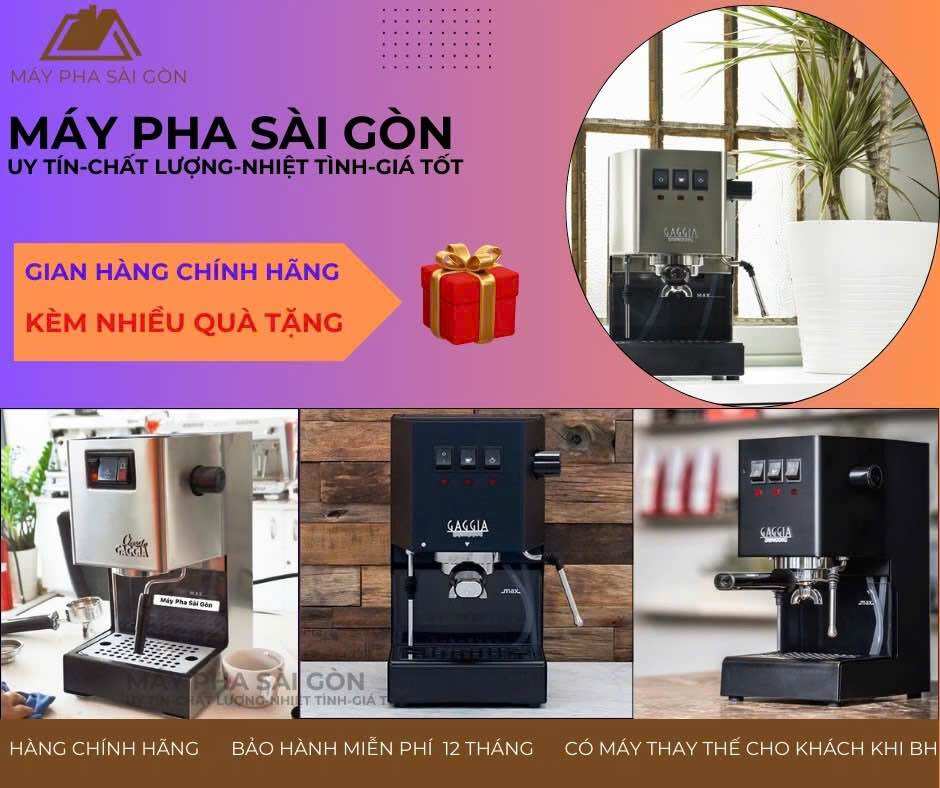Máy pha cà phê Gagia Classic E24 Phiên bản mới nhất Nồi Đun Đồng italy 100%