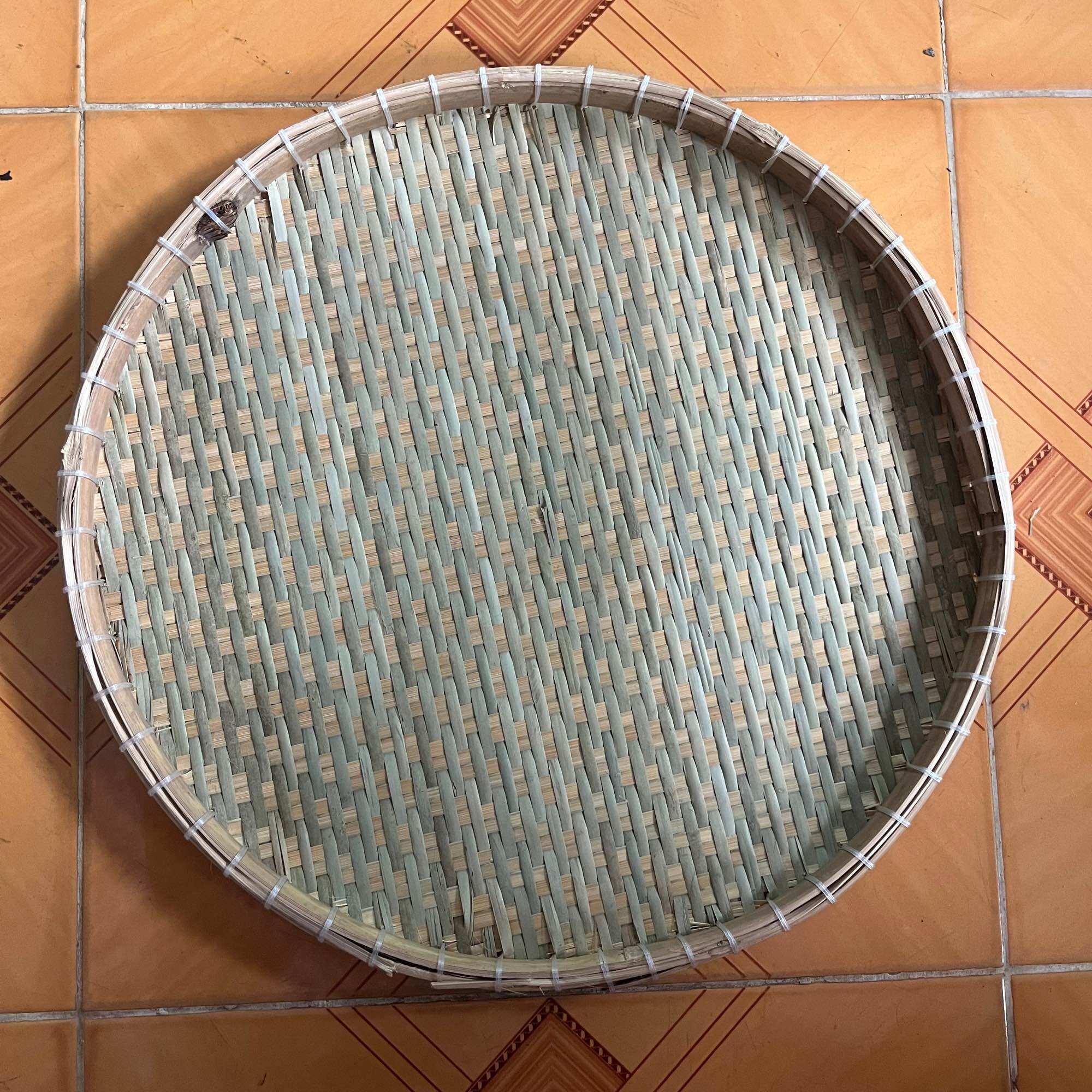 MẸT TRE viền gân đan thủ công size 40cm dùng trang trí, đựng đồ