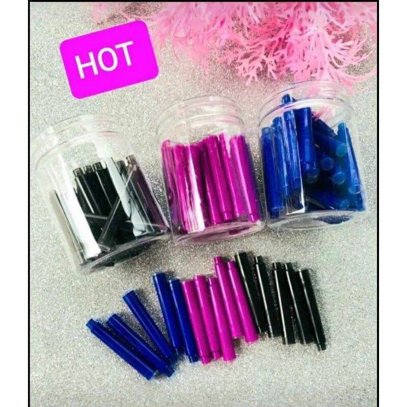 Mực ống xóa được tím/xanh/đen - Mực ống dùng cho bút mực xóa được - Hộp 30 ống