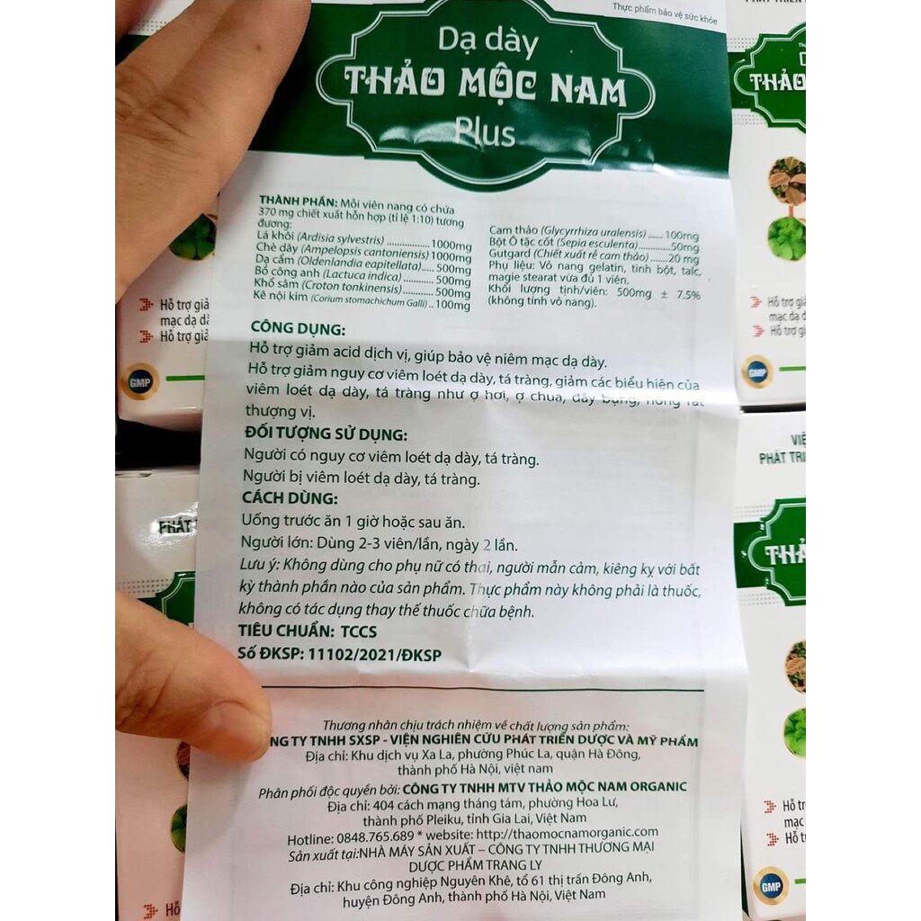 DẠ DÀY THẢO MỘC NAM ( mẫu mới)