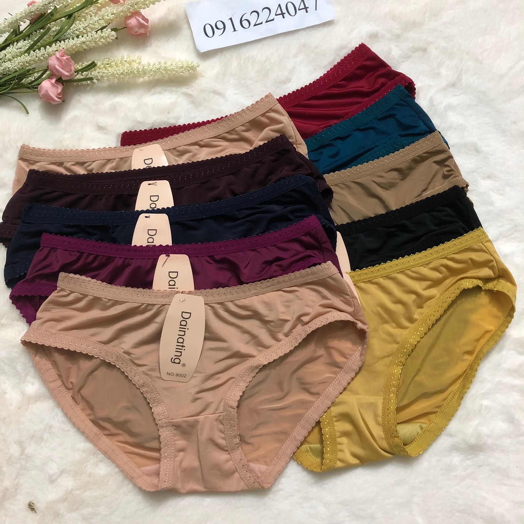 Set 10 quần lót nữ thun lạnh, quần chíp nữ chất mền mát, cho người dưới 53 kg