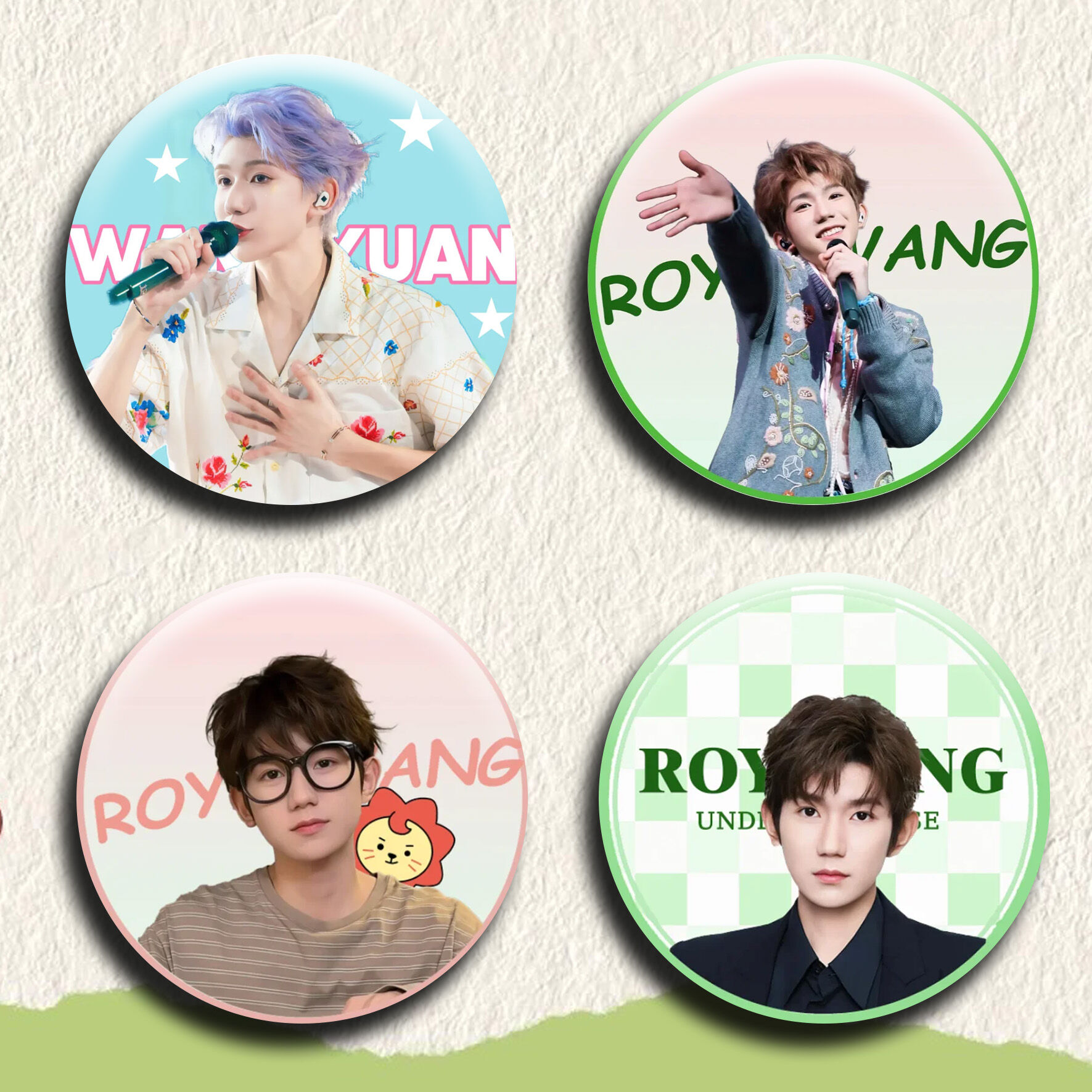 Mặt Dây Chuyền Bằng Sắt Phao 58mm Biểu Tượng Buổi Hòa Nhạc Wang Yuan Quà Tặng Sinh Nhật Vật Dụng Tre