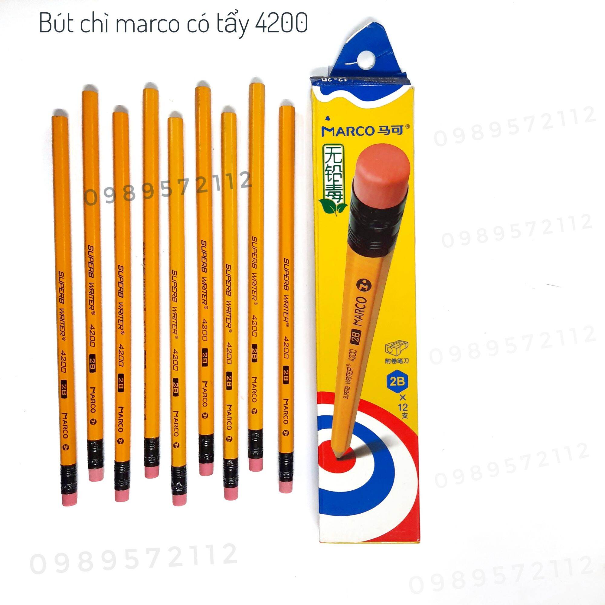 Bút chì marco có tẩy 4200 (12 cái).