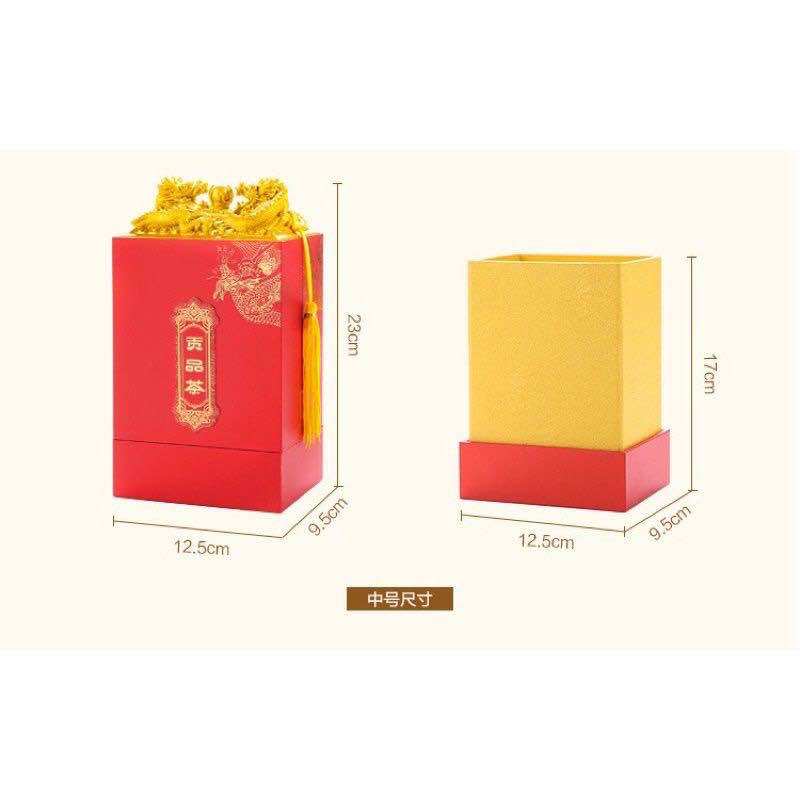 Lon Trà Hộp Trà Vuông Cao Cấp Long Ấn