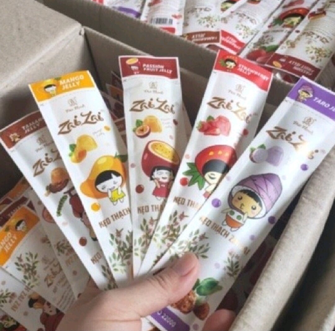 (Loại dài) 0.5kg Kẹo thạch Zaizai Đức Hạnh mix đủ vị